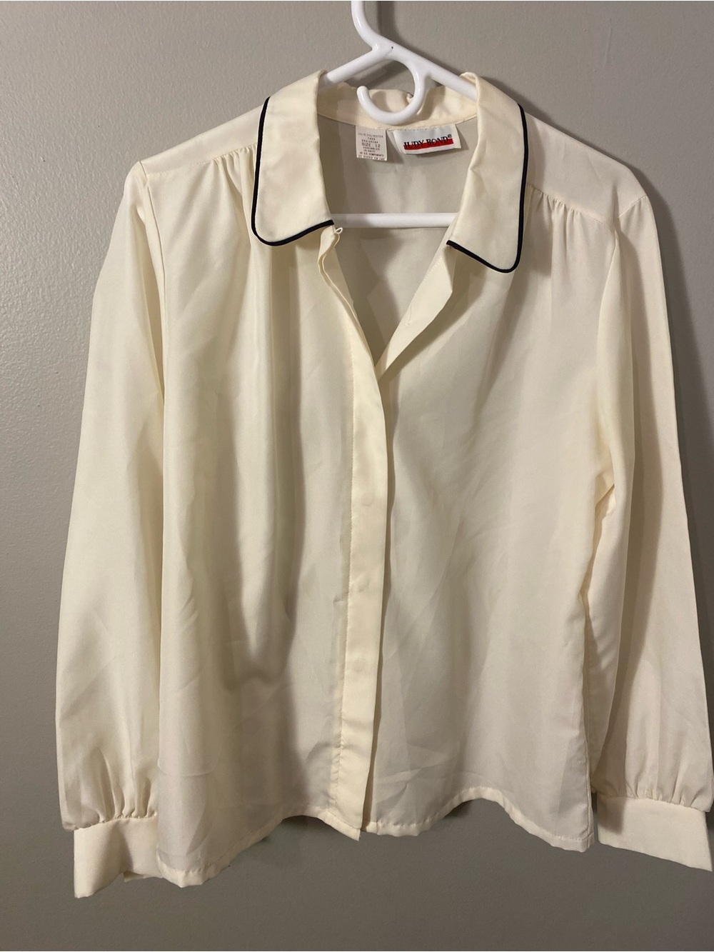 Judy Bond vintage button down peter pan collar blouse size 12